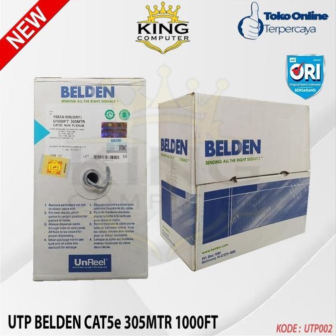 Belden Cat5E Kabel Lan Utp Cat 5E Original Usa New Stok