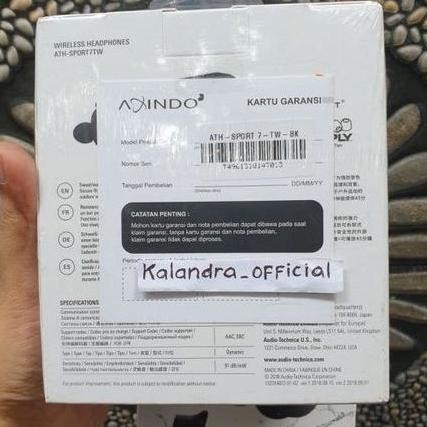 Audio Technica Ath Sport7Tw Headset Bluetooth Sport Original New Stok