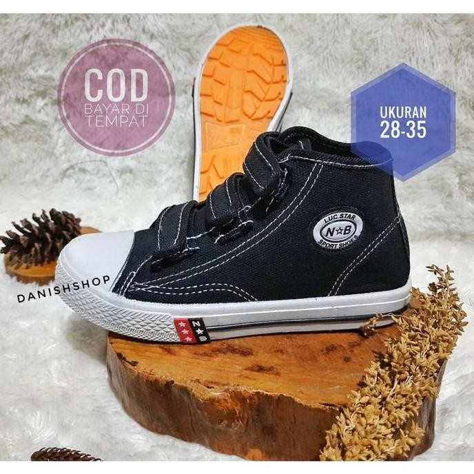 Tersedia Sepatu Sekolah Perekat NB Original Sol kuning