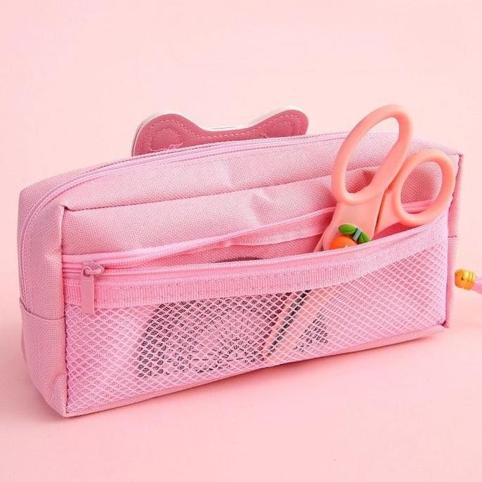 

OMYGOOSE PENCIL CASE ANAK KARAKTER KUCING / TEMPAT PENSIL KANVAS GLITTER / STATIONERY MOTIF / DCW 079