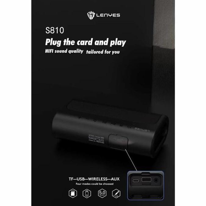 Speaker Bluetooth Lenyes S810 Tws Original Subwoofer 80W Bass Wireless New Stok