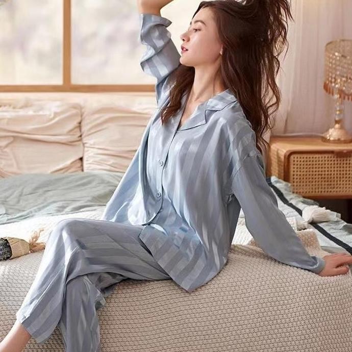 BAJU TIDUR EXCLUSIVE PIYAMA WANITA SATIN SUTRA ORGANIC TENCEL IMPORT MEWAH PREMIUM