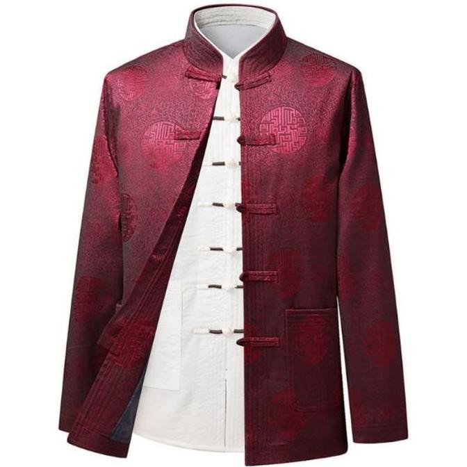 NEW GS-27 L-5XL ATASAN PRIA IMPOR BAJU SANGJIT PRIA CHEONGSAM PRIA