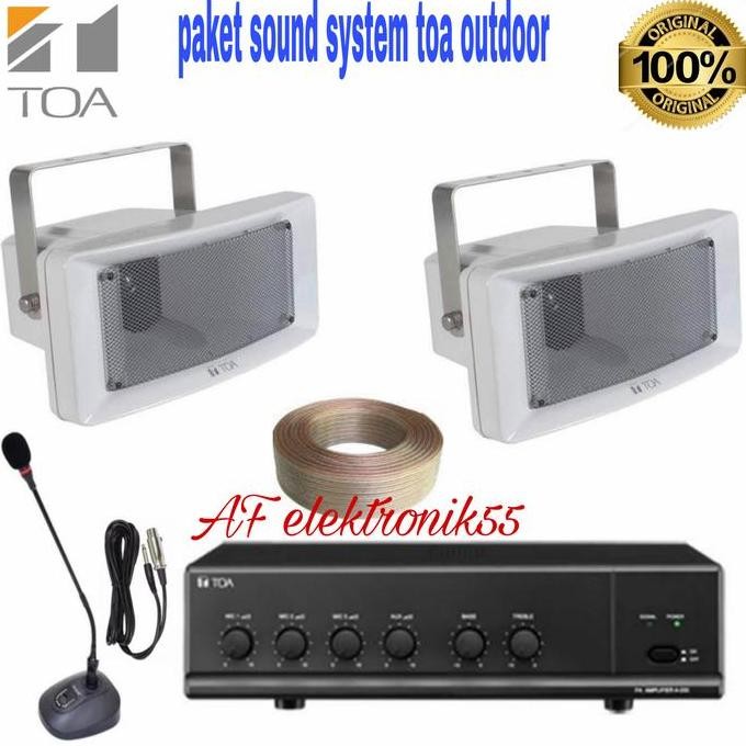 Paket Sound System Toa 2 Horn Speaker Outdoor New Stok