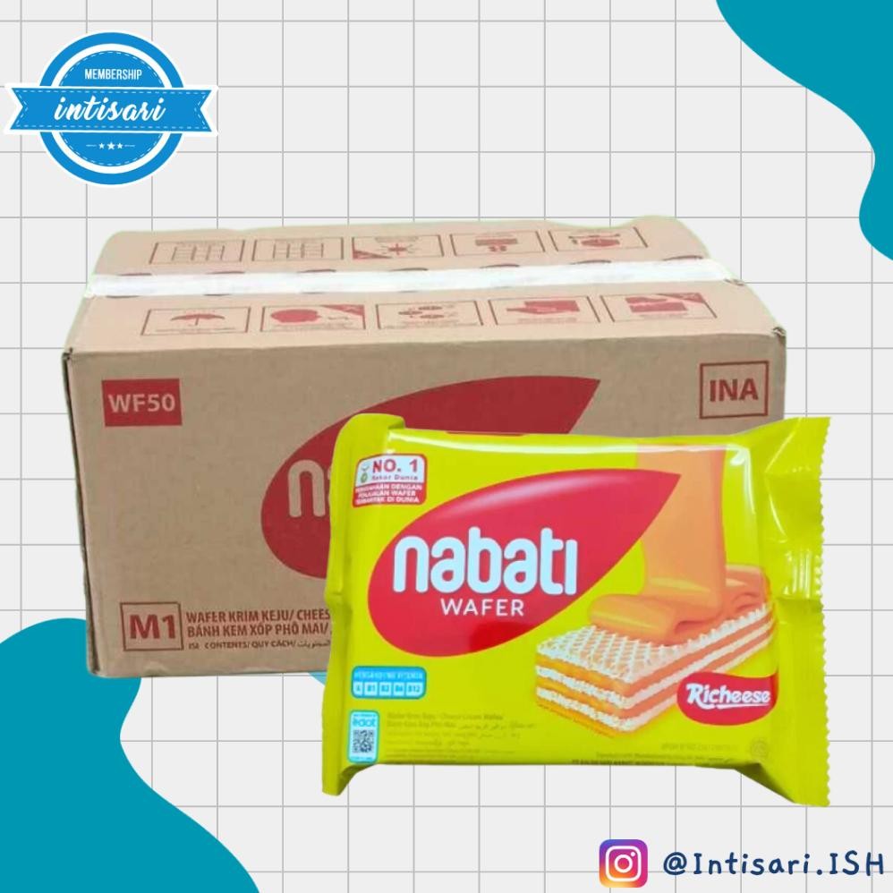 

PJ Nabati Wafer 1 Dus Coklat/Keju/Goguma 37g Isi 60 Pcs Harga Ecer 2000