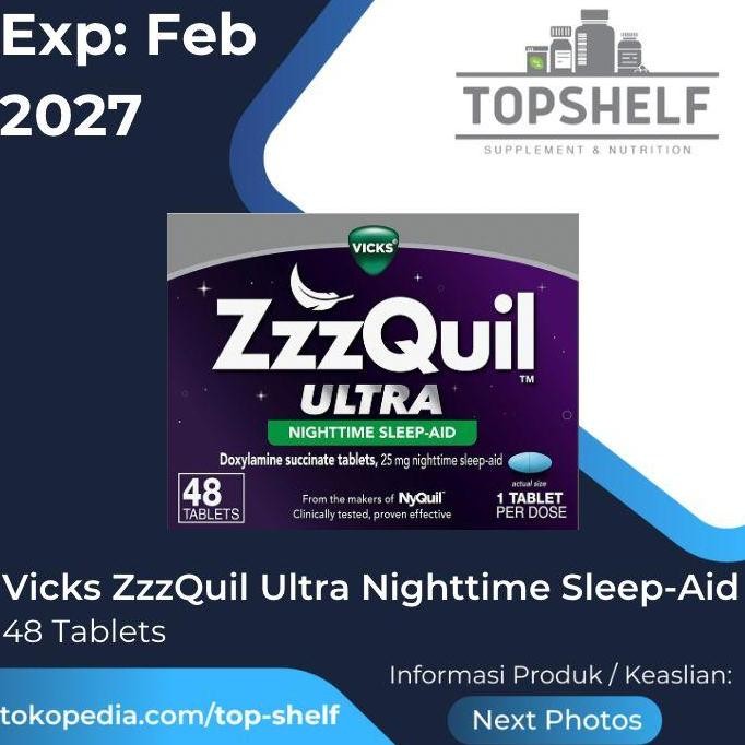 Terlaris ZzzQuil ULTRA, Sleep Aid, Nighttime Sleep Aid, 25 mg Doxylamine Succinate, From Makers of N