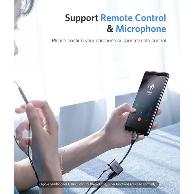 Ugreen Adapter Audio Splitter Type C To Type C + 3.5Mm Non Dac New Stok