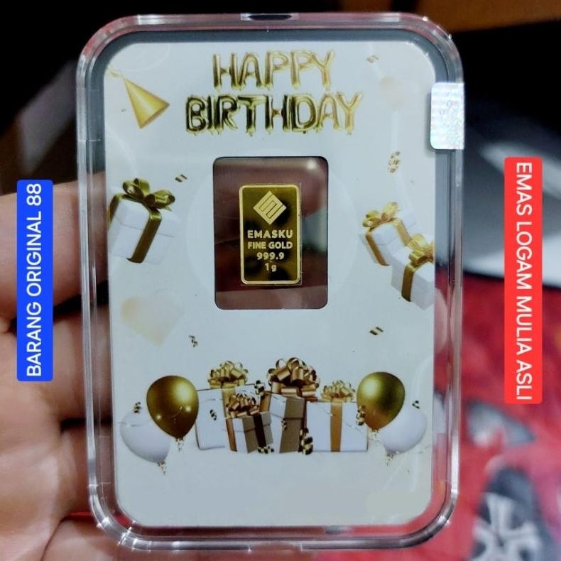 KADO ULANG TAHUN SIMPLE UNIK UNTUK HAPPY BIRTHDAY TEMAN TERINDAH GAMBAR BALON GOLD PITA EMAS ASLI 1 