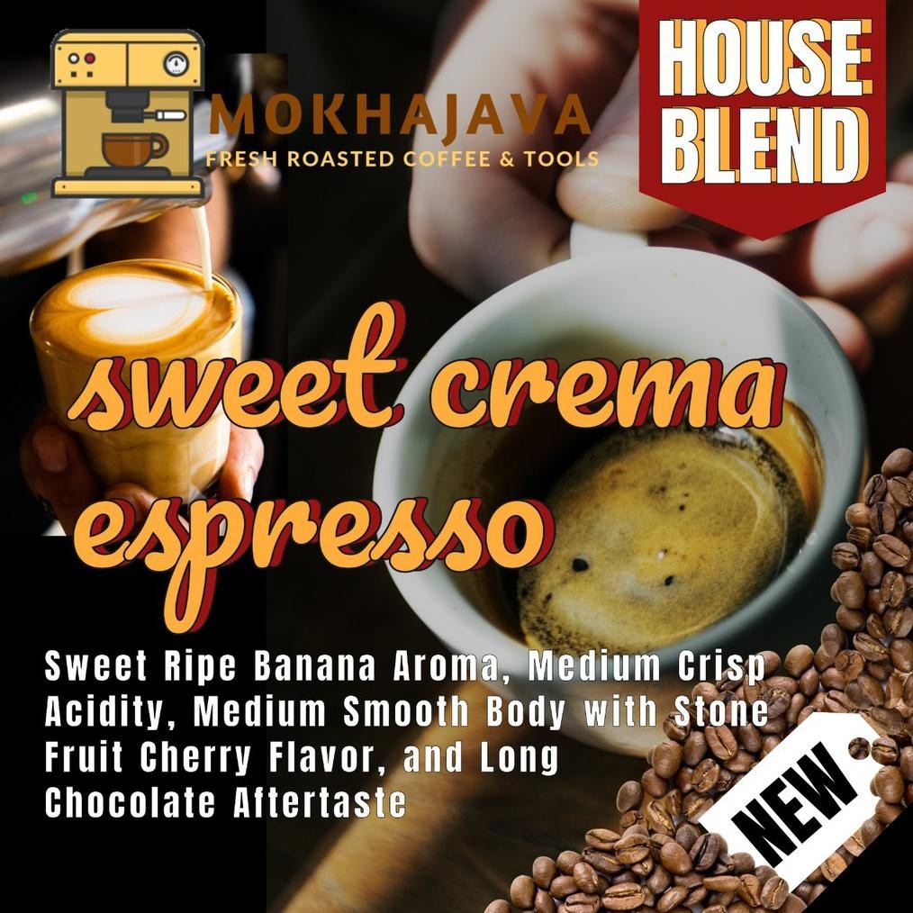 

Paling dicari Sweet Crema Espresso House Blend Arabica Robusta Coffee Blend 1000 Gr