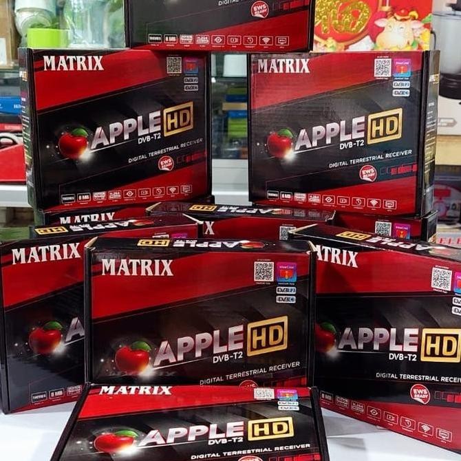 Set Top Box Matrix Apple Merah+ Kabel Hdmi + Wifi Dongle