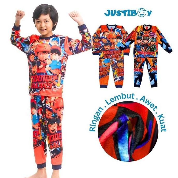 Tersedia Baju Tidur Anak Karakter Boboiboy Galaxy Lengan Panjang / Piyama Anak Boboiboy Celana Panja