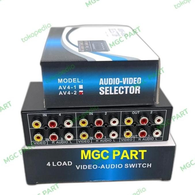 AV SELECTOR/VIDEO AUDIO SWITCH 4 LOAD 402