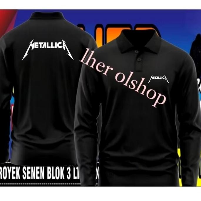 Tersedia Kaos Metallica baju Metallica kaos kerah Metallica baju kerah Metallica kaos katun Metallic