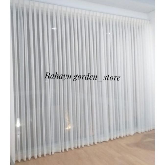 Vitrase Gorden Polos Putih L 200 x T 250 Gorden Vitrase Putih Polos