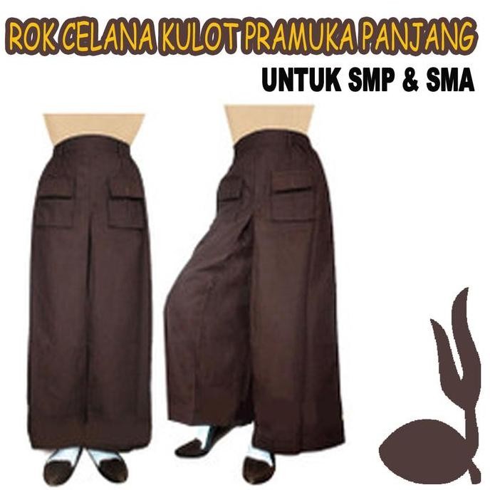 Tersedia Celana Rok Panjang Model Kulot Pramuka Untuk Seragam Sekolah SMP-SMA xxl rok hitam