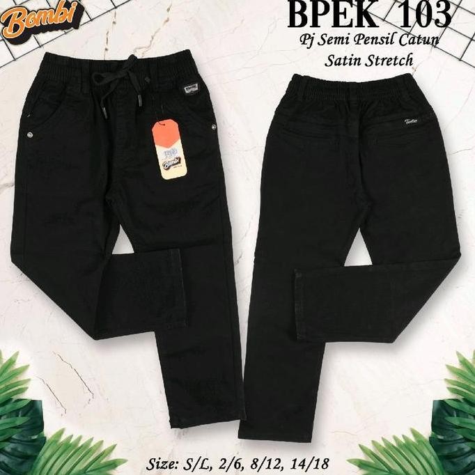 Tersedia Celana Panjang Anak BOMBI Original Hitam || BPEK