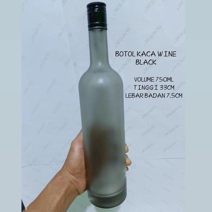 (BestPrice) Botol kaca 750ml botol kaca hitam botol kaca frosted