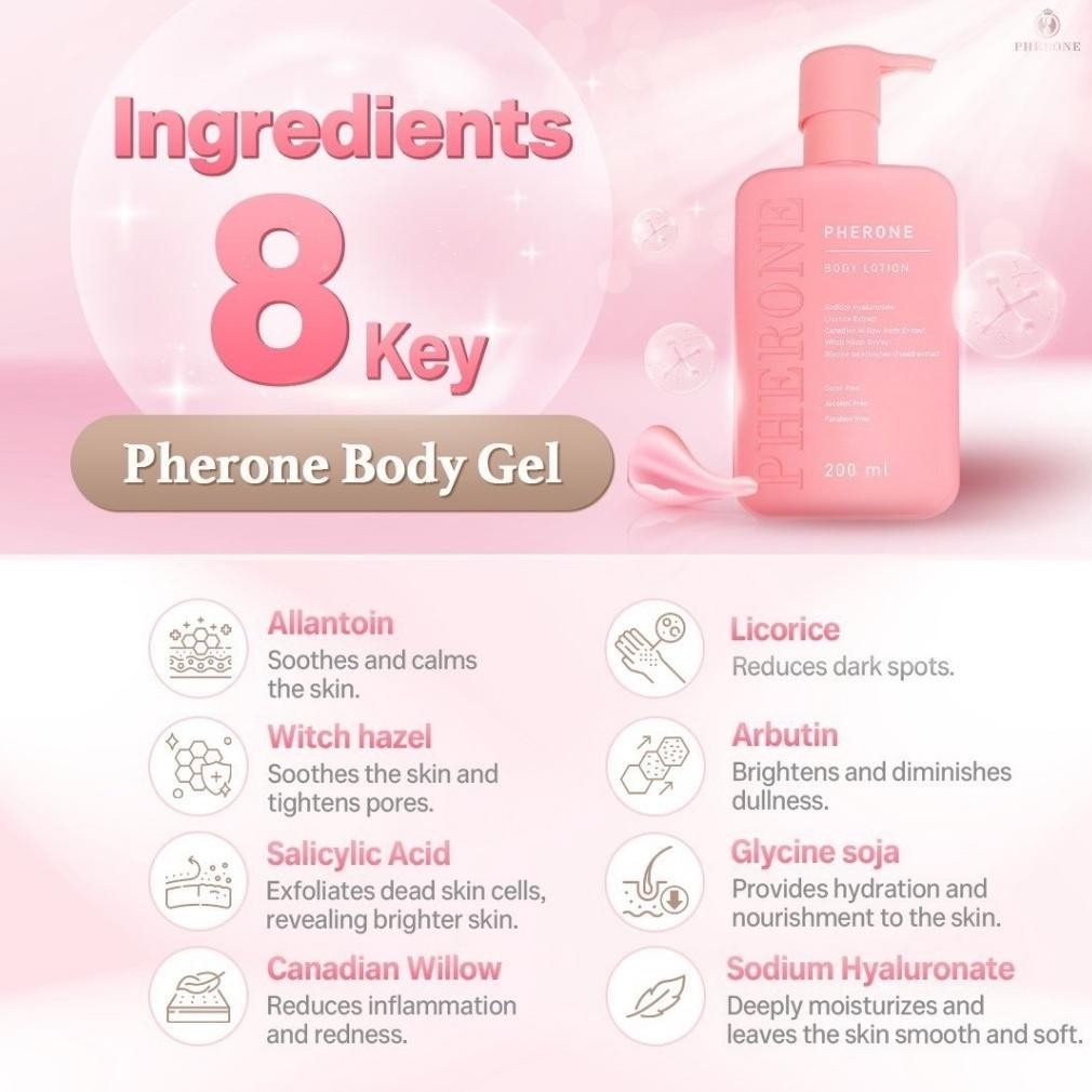 Pherone Body Whitening Rejuvenation Gel - Body Lotion Thailand 200Gr Best