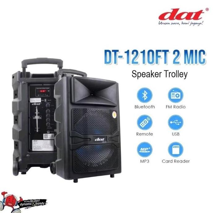 Promo Speaker Meeting Speaker Aktif Portable Dat Da1210Ft Da-1210Ft 12Inch Led Plastik