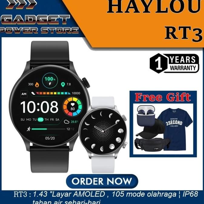 (Expert) Haylou Solar Plus RT3 Smartwatch AMOLED display 105 Sport Modes Watch
