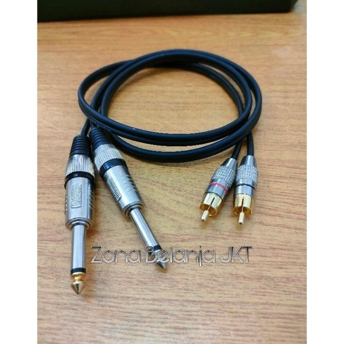 KABEL AUDIO MIXER JACK AKAI 6.5MM TO JACK RCA / KABEL AUDIO JACK RCA