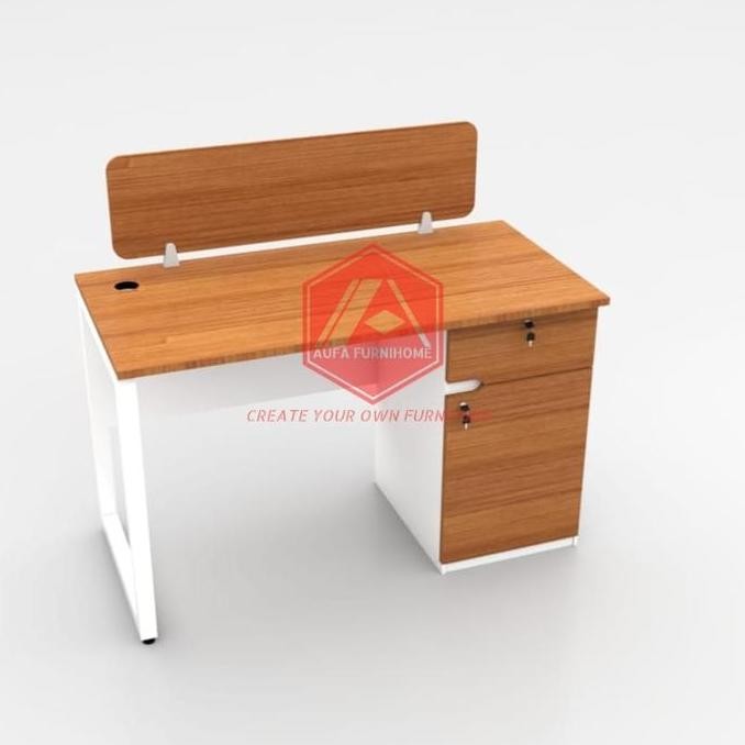 Grosir Meja Kantor Kerja Partisi Laci Kunci  Belajar Tulis  80/100/120 Besi