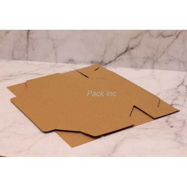 (Expert) Box Kraft Dus Coklat Kue Roti 18 x 18 7.5cm Tanpa Laminasi Eceran