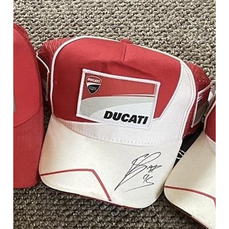 Ducati MotoGP 2017 Team Cap Signed by Scott Redding. Topi Unisex