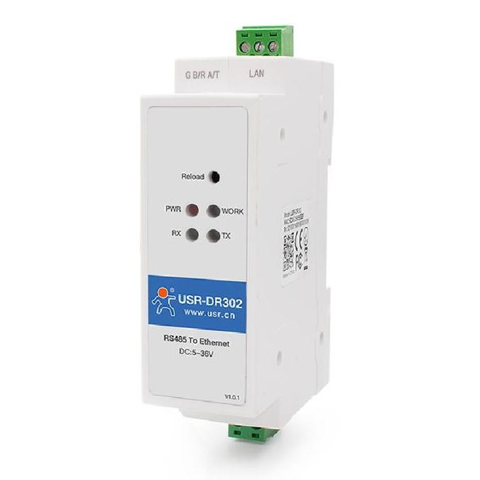 BEBAS ONGKIR - DIN RAIL RS485 to Ethernet converter ModBus Gateway USR-DR302