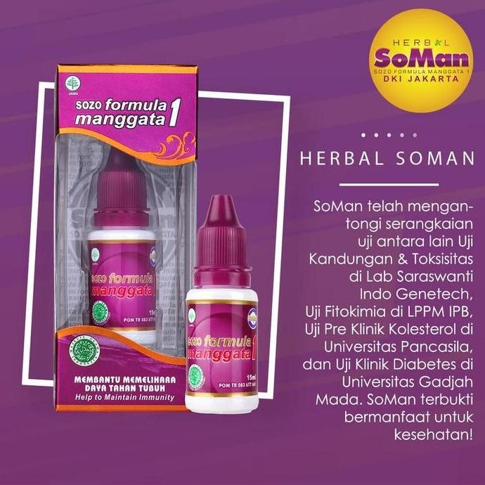 NEW Termurah - Jamu Tetes Soman 1 Sozo Formula Manggata Obat Diabetes