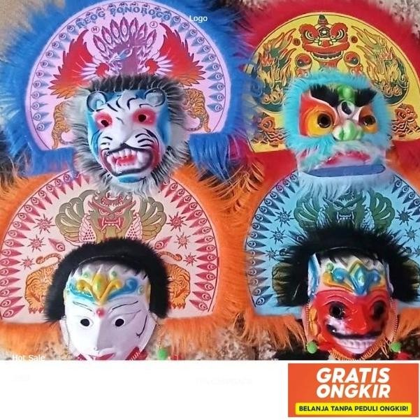 Topeng Reog Jaranan Barongan Barongsai Macan Harimau Topeng Kera Gedrok Sinta Rama
