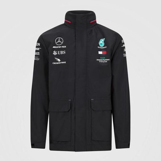 Mercedes-AMG F1 2020 Team Rain Jacket. Jaket Hujan Unisex