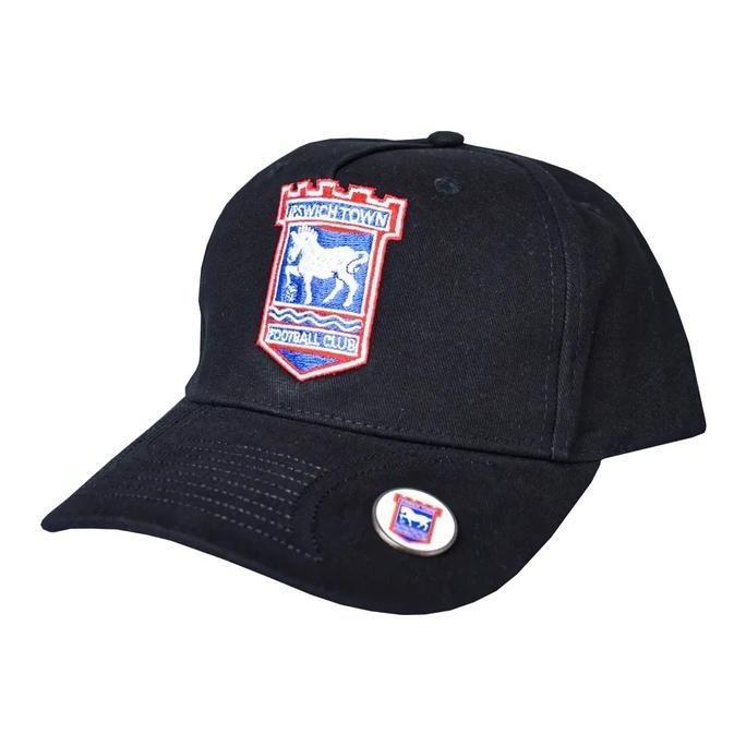 IPSWICH TOWN FC Golf Cap & Marker Black. Topi Unisex