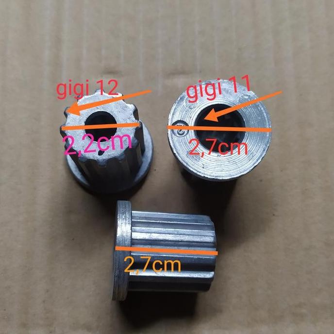 INTI PULSATOR MESIN CUCI GIGI DLM 11 GIGI LUAR 12