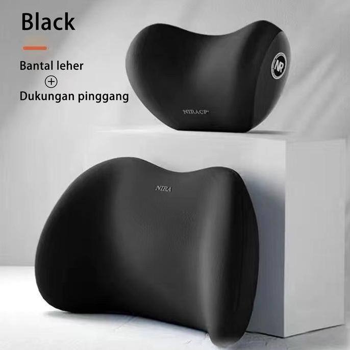 

Terlaris CodNiracl Car Bantal Berkendara Mobil Set Penopang Leher Dan Pinggang Hitam Bantal Leher Busa Memori Bantal Lumbar