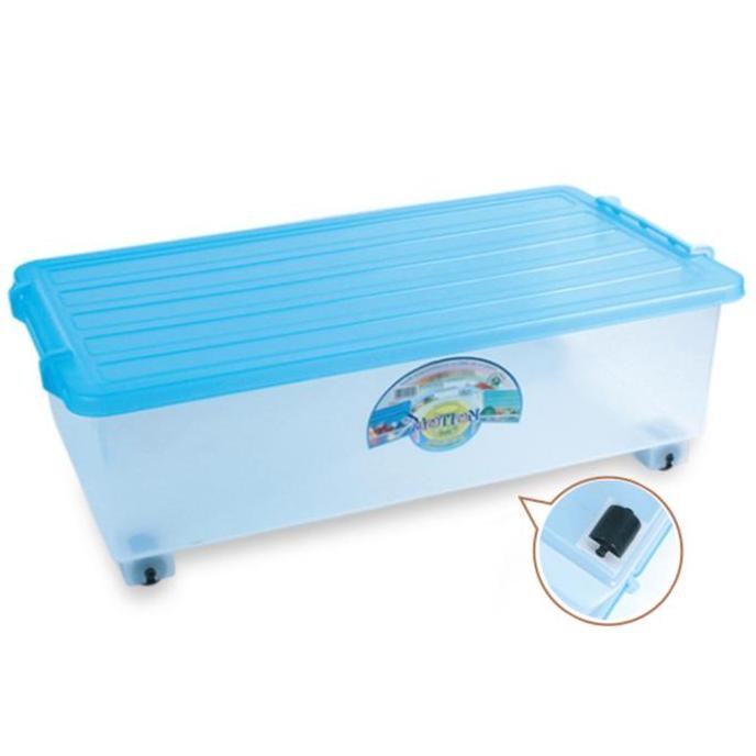 

Terlaris Green Leaf 7814 Container Box Roda 66 Liter Storage Kotak Tutup Motion