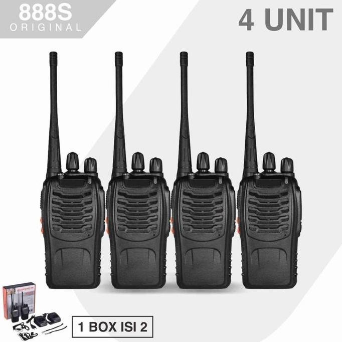Murah Ht Walkie Talkie Bf-888S Radio Handy Talky Paket 4 Unit