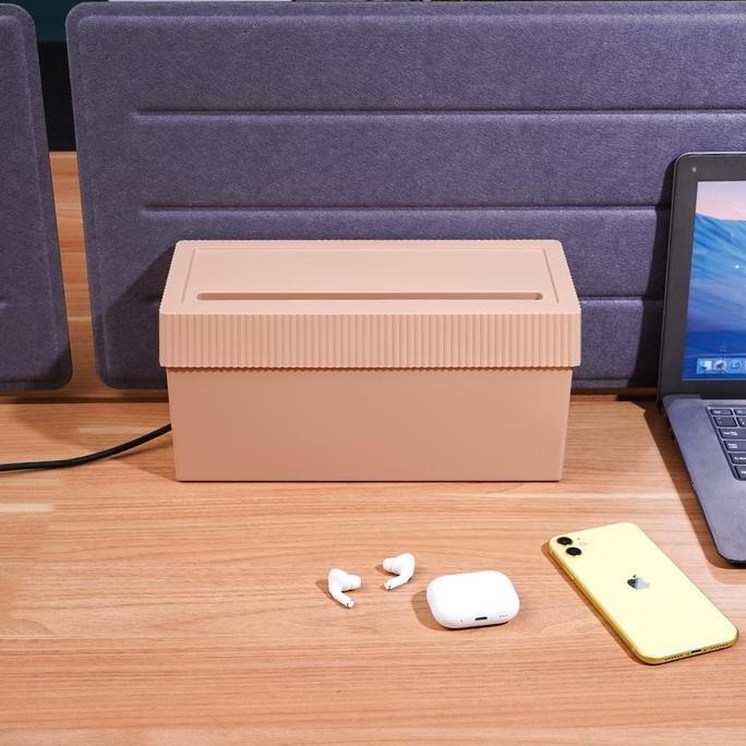 

Terlaris Azko Stora Kotak Organizer Prnyimpanan Kabel Square Cable Storage Box Organizer Tempat Stop Kontak Kotak Kabel Listrik Charger Dengan Tutup