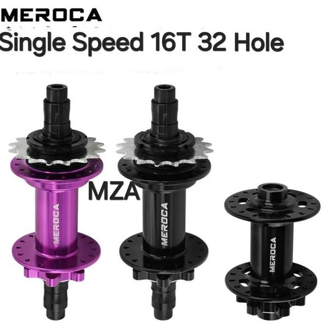 Meroca Hub Freehub Single Speed Disc Brake 32 Hole 16T 5 Bearing Hub Sepeda BMX Dirt Jump Fixie