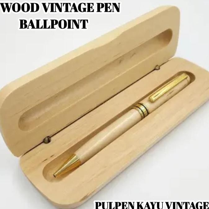 

TERLARIS - Ballpoint Mewah Pulpen Kayu Vintage Lengkap Dengan Box Kayu Exlusive Stationery