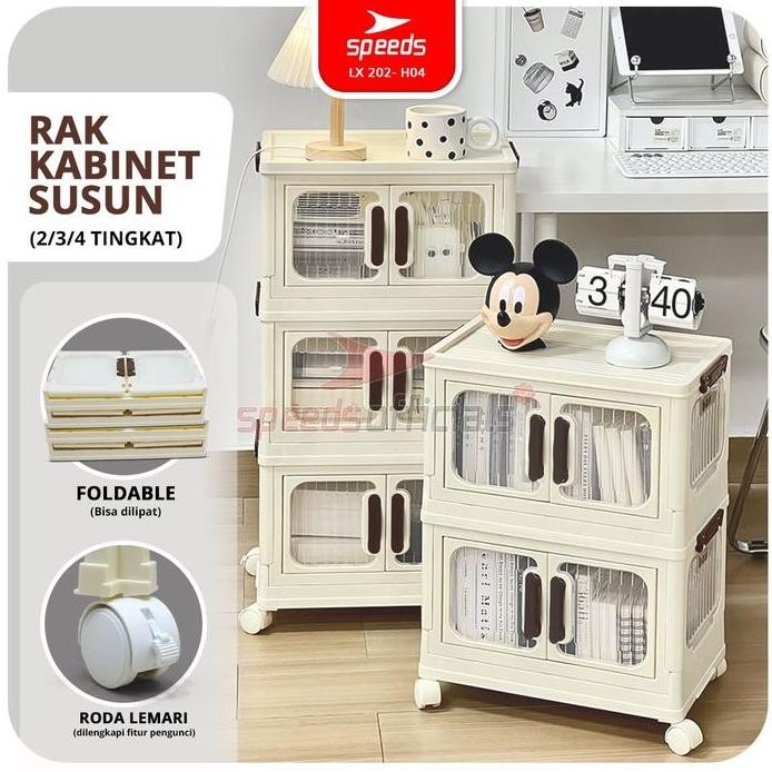 

Terlaris Speeds Rak Kabinet Susun Lipat Storage Foldable Cabinet Rak Tas Sepatu Stabil Kuat Plastik Lemari Praktis 202-H04