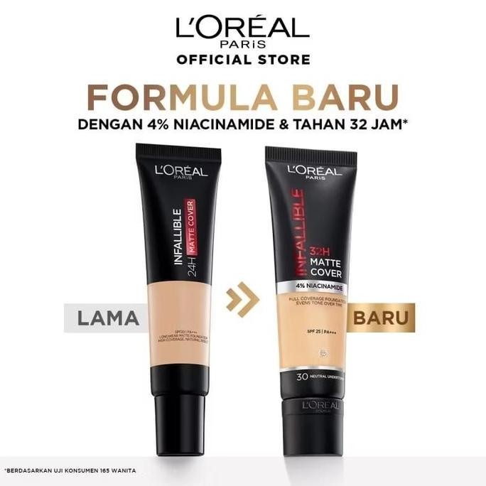 TERBARU - Loreal Infallible 32H Matte Cover Foundation - Loreal Foundation