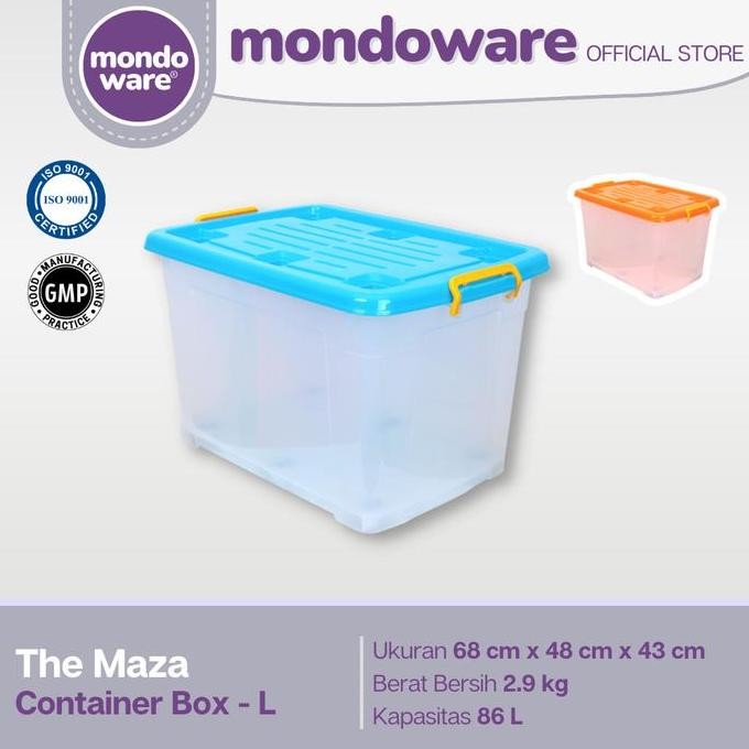 

Terlaris Container Box Premium Awet & Kuat- Maza - L - Mondoware Plastik C95