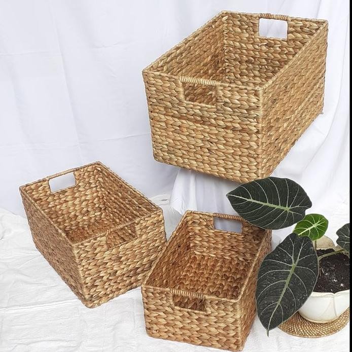 

Terlaris Cheda Box Rangka/Non Rangka Storage Penyimpanan Anyaman Eceng Gondok