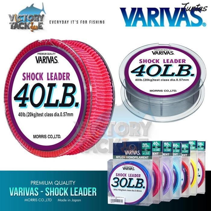 Promo Senar Pancing Benang LeaderVarivas Shock Leader Nylon Monofilament 50 Meter