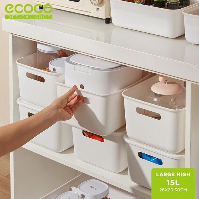

Terlaris Ecoco Organizer Box Large High [26X35X20.3 Cm] - Box Penyimpanan Ada Pegangan Kuat Design Modern