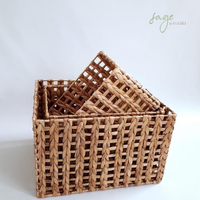 

Terlaris Aralia Rectangular Organizer Box | Box Anyaman Multifungsi