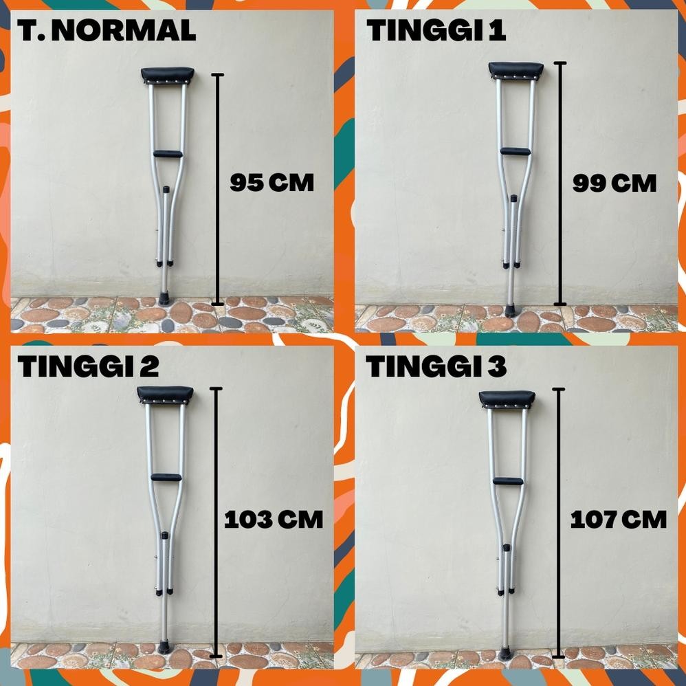 New Tongkat Ketiak Anak / Alat Bantu Jalan Anak (Egrang / Krek Ketiak / Kruk Ketiak / Kruk Crutch) B