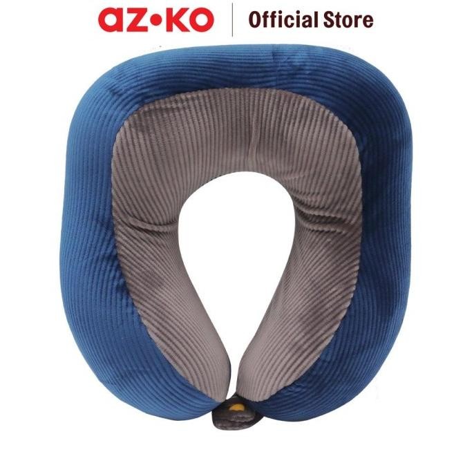 

Terlaris Azko Passport Bantal Leher Memory Foam Y22 - Biru/Abu-Abu
