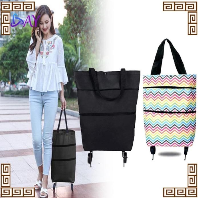 

Terlaris Tas Belanja Lipat Troly Tas Belanja Lipat Troli Roda Serbaguna Tas Trolley Bag Lipat Multifungsi Fashion
